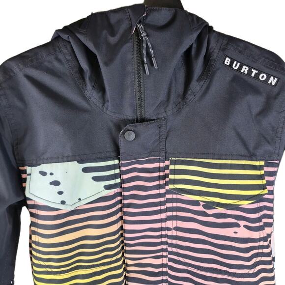 Men’s Burton Large Living Lining Striped Multicolor Snowboard Ski Jacket Coat XS - Picture 13 of 14